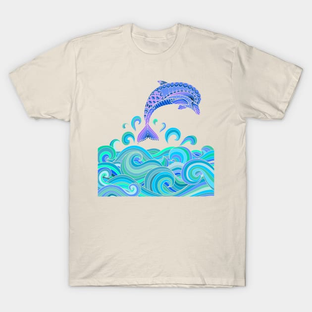 Pretty Dolphin T-Shirt by AlondraHanley